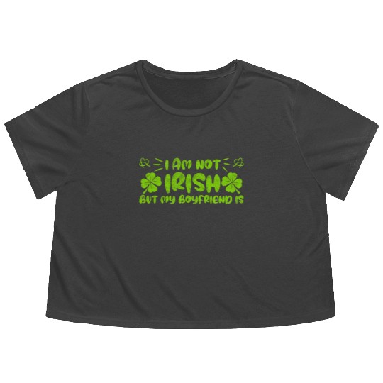 Irish boyfriend St Patrick's Day Flowy Cropped Tees