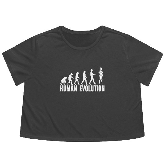 Robotics Robots Evolution Human Evolution Flowy Cropped Tees