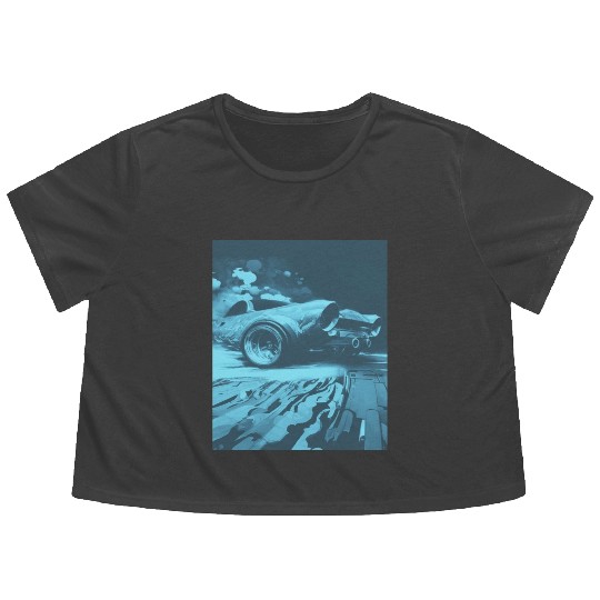 Car Muscle Car Vintage Retro vintage Flowy Cropped Tees