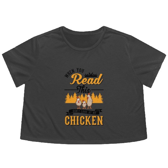 Chickens Chicken Farm Farmer Flowy Cropped Tees