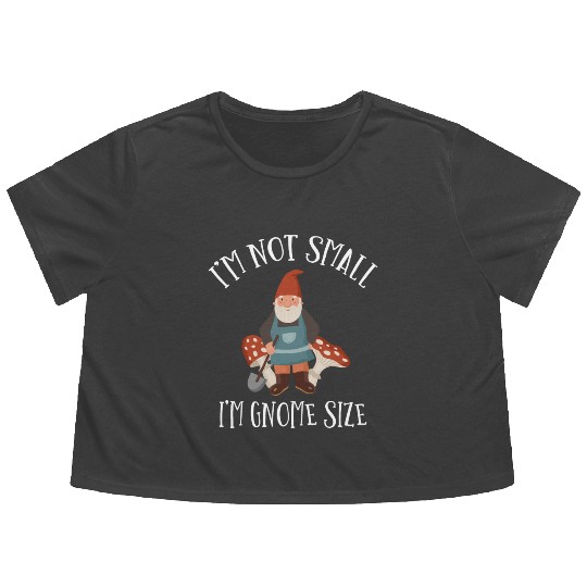 Gnomes - Gnome Collecting - Gnome Collector Flowy Cropped Tees