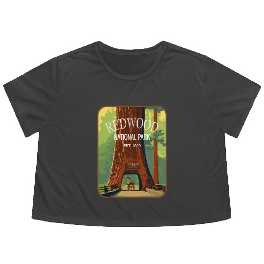 redwood Flowy Cropped Tees