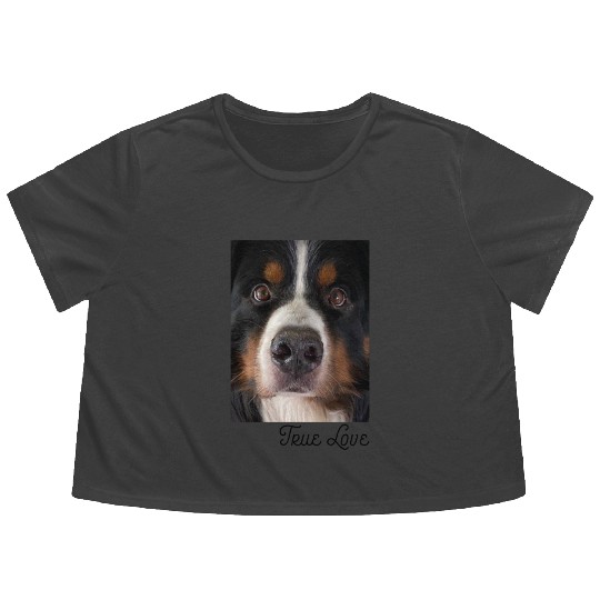 Bernese Mountain Dog Flowy Cropped Tees