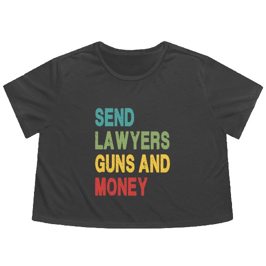 Send Lawyers Guns and Money Flowy Cropped Tees