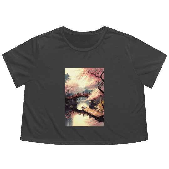 Cherry Blossom Season in Tokyo: A Visual Delight Flowy Cropped Tees