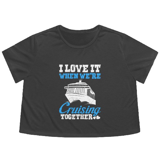 Cruising together cruise vacation spring break Flowy Cropped Tees