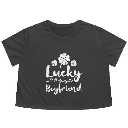 Lucky Boyfriend St. Patrick's Day Ireland Flowy Cropped Tees