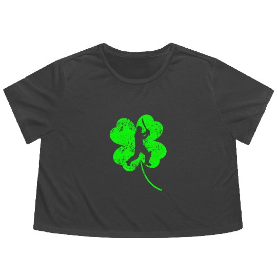 Cricket St. Patrick's day shamrock Flowy Cropped Tees