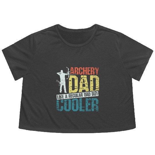 Archery dad like a regular dad but cooler Flowy Cropped Tees