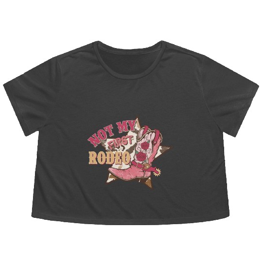 Not My First Rodeo Flowy Cropped Tees