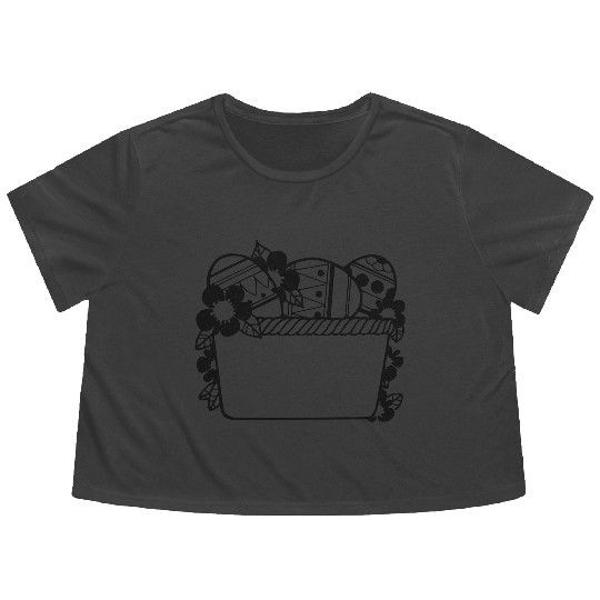 Vintage Easter Flowy Cropped Tees