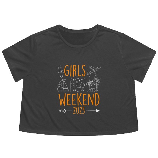 Girls Weekend 2023 Girls Trip Spring Break Flowy Cropped Tees