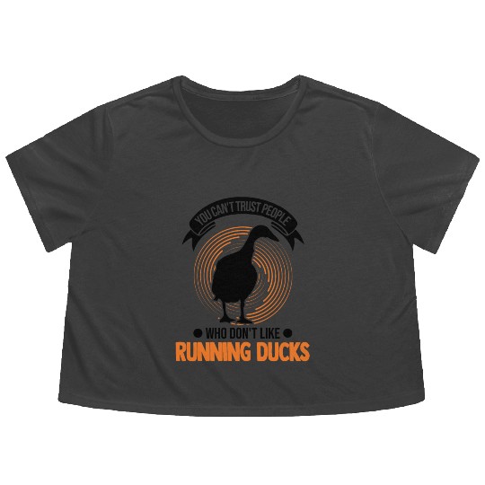 Indian Runner Gift Running Duck Flowy Cropped Tees