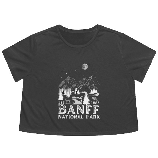 Banff National Park 1885 Flowy Cropped Tees