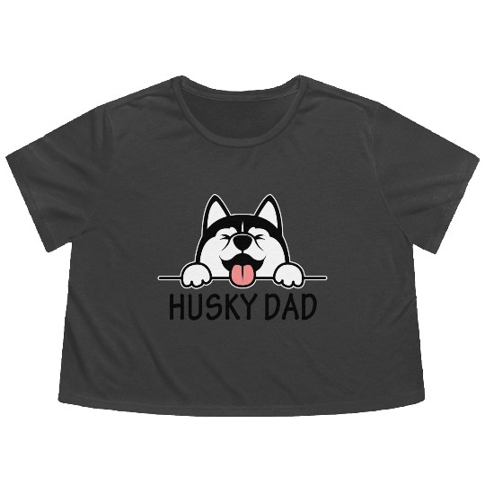 Husky Dad Flowy Cropped Tees