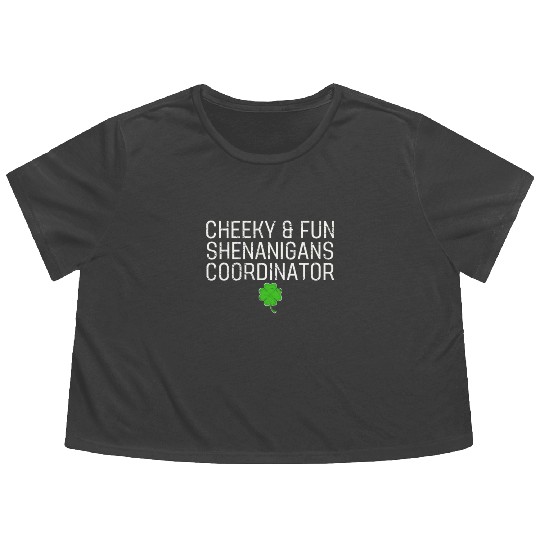 Cheeky and Fun Shenanigans Coordinator Irish St Pa Flowy Cropped Tees