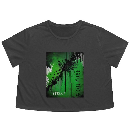 Street Culture Grunge Style Flowy Cropped Tees