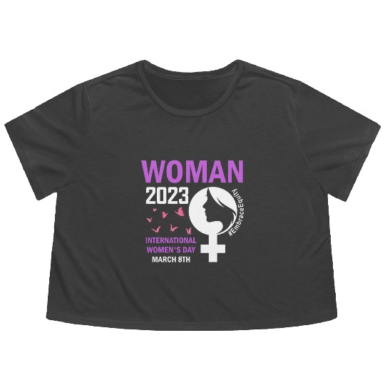 International Women's Day 2023 Embrace Equity Flowy Cropped Tees