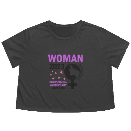 International Women's Day 2023 Embrace Equity Flowy Cropped Tees