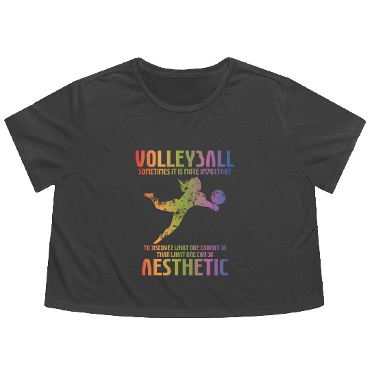 Volleyball Sports Football Anime Flowy Cropped Tees