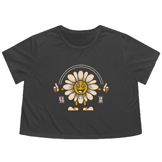 Sunflower Garden Flowy Cropped Tees