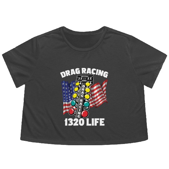 Drag Racing 1320 Life Flowy Cropped Tees