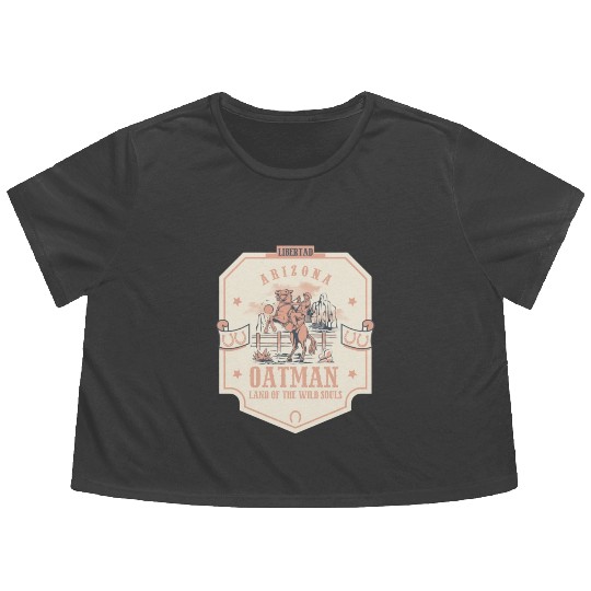 oatman Arizonna wild west town Flowy Cropped Tees