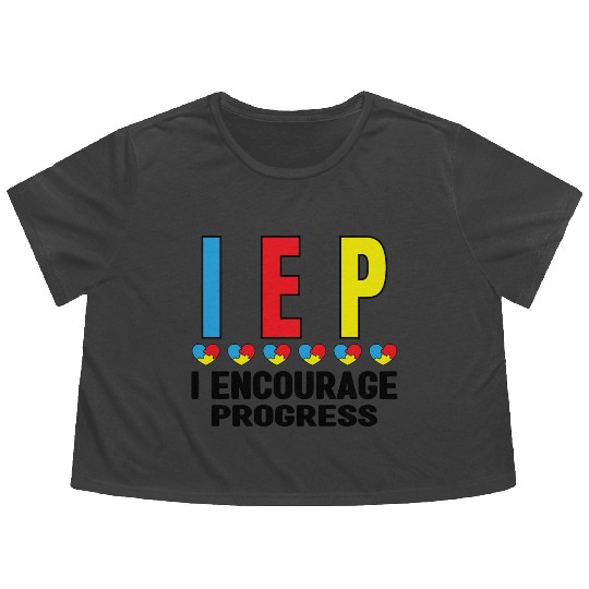 Special Education Autism Teacher Flowy Cropped Tees