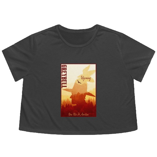 Greybull Wyoming wild west town Flowy Cropped Tees