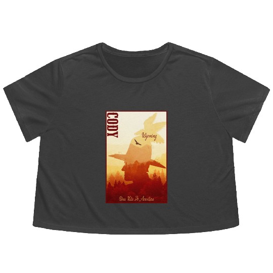 Cody Wyoming wild west town Flowy Cropped Tees