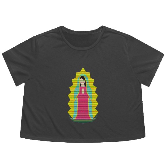 Lady Guadalupe Flowy Cropped Tees | Guadalupe Flowy Cropped Tees |VirginMary