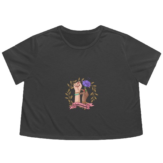 International Women's Day 2023 - Embrace Equity Flowy Cropped Tees
