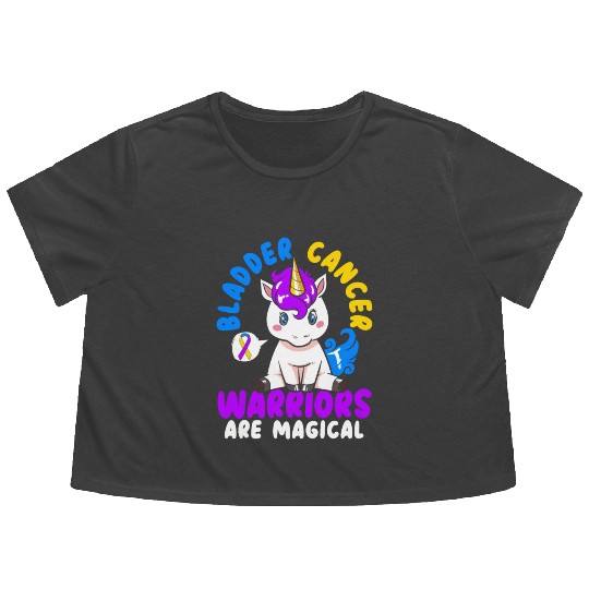 Bladder Cancer Warriors Are Magical Bladder Cancer Flowy Cropped Tees