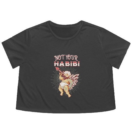 Not Your Habibi happy Classic Retro Essential Flowy Cropped Tees