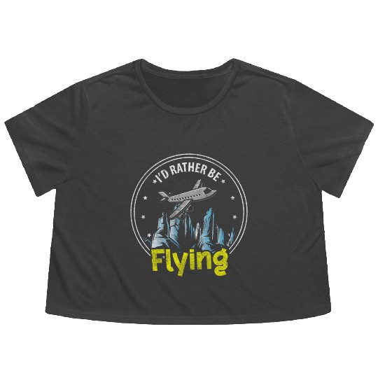 Pilot Profession Aerobatic Pilots Flowy Cropped Tees