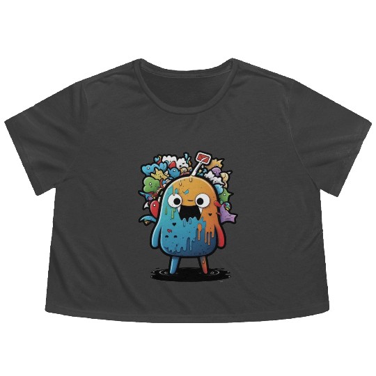 my imaginary friends Flowy Cropped Tees