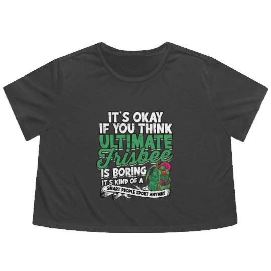 Ultimate Frisbee Importanter Disc Golf Ultimate Flowy Cropped Tees