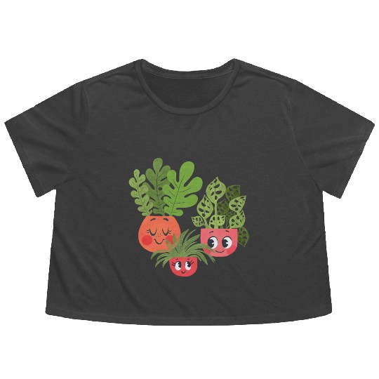 Happy Plants Flowy Cropped Tees