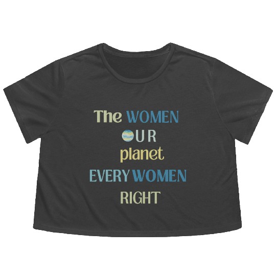 Embrace Equity Happy Women's Day Flowy Cropped Tees