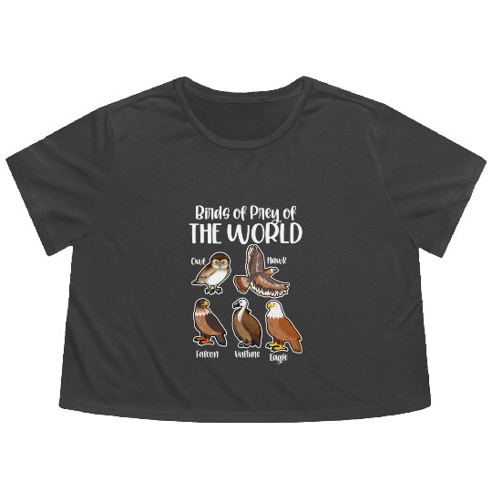 Birds of Prey Of The World Flowy Cropped Tees