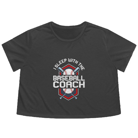 Baseball Coach Wife Professional Mom Instructor Flowy Cropped Tees