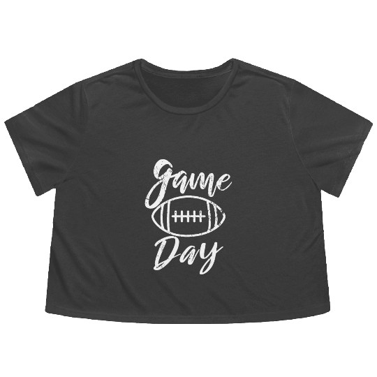 Game Day - Football - Throwback Design - Classic Flowy Cropped Tees
