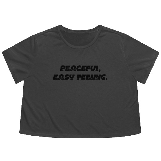 "Peaceful Living" Flowy Cropped Tees