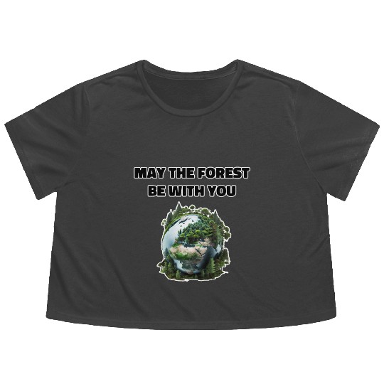 May the Forest Be With You Flowy Cropped Tees