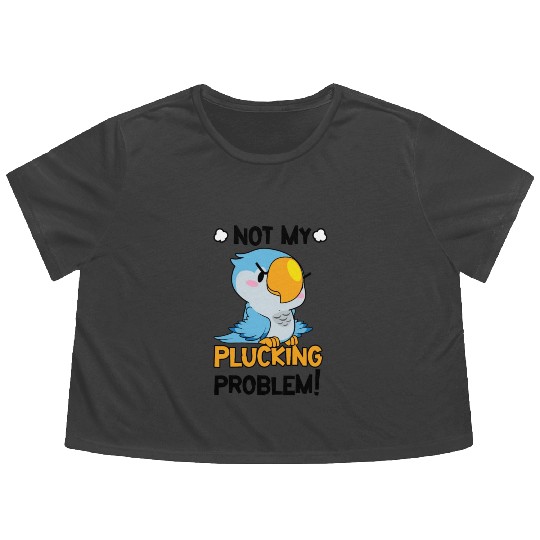 Chicken Mean Pet Plucking Angry Farm Animal Flowy Cropped Tees