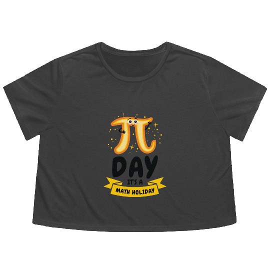 Pi Day Math Holiday Pi Symbol Number Flowy Cropped Tees
