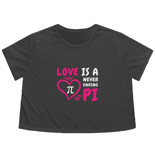 Pi Day Love Pi Symbol Mathematics Number Flowy Cropped Tees