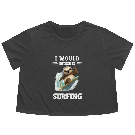 I'm Enough I'm Going Surfing Windsurfer Saying Flowy Cropped Tees