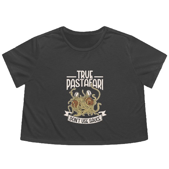 Atheist Atheism Flying Spaghetti Pastafarianism Flowy Cropped Tees