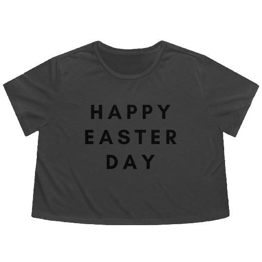 easter date | happy easter day Flowy Cropped Tees